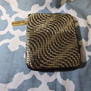 NEW Whiting and Davis Sequin wallet  gold